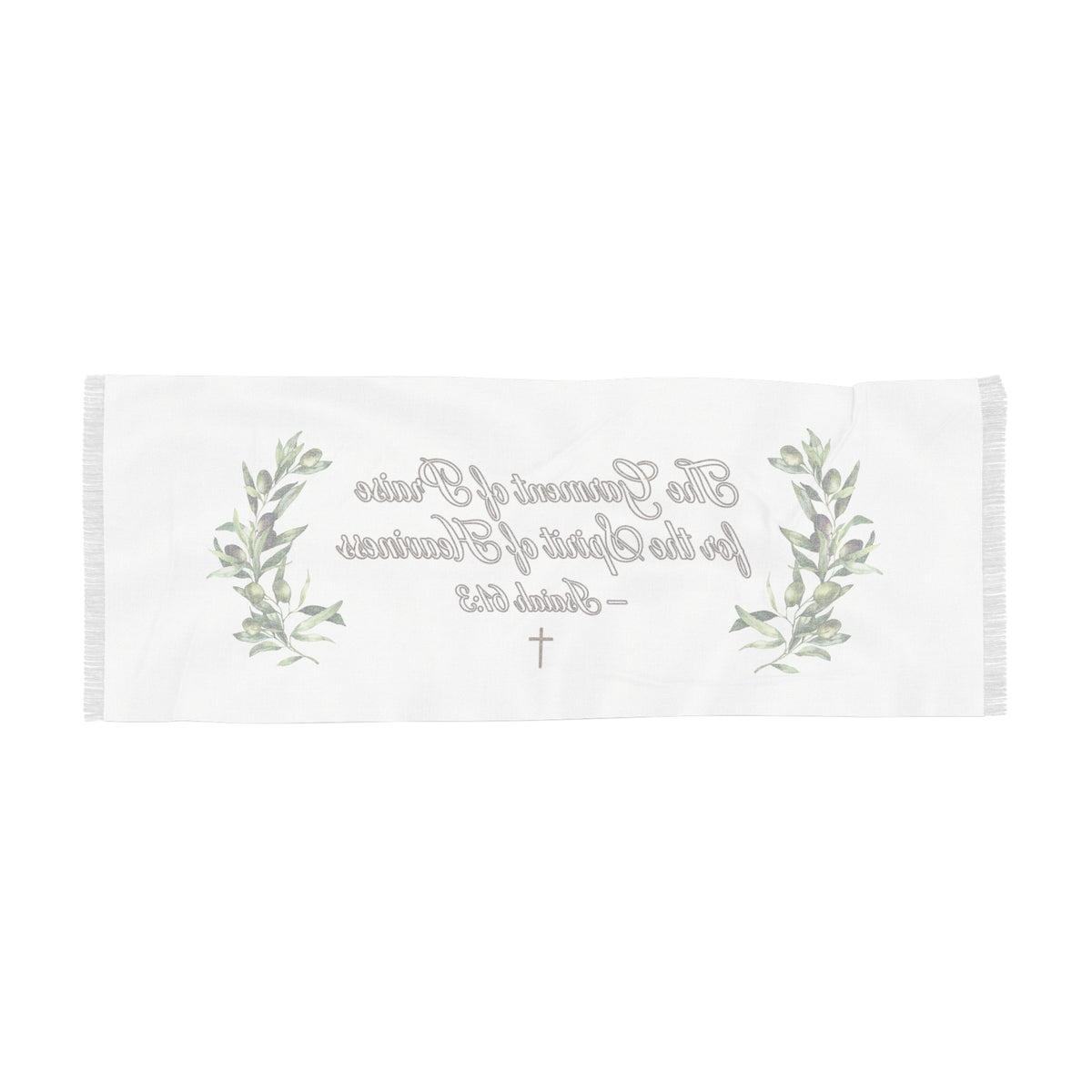 Christian Prayer Scarf — "The Garment of Praise for the Spirit of Heaviness" Bible Verse Stole