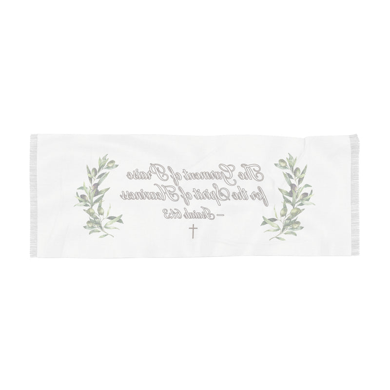 Christian Prayer Scarf — "The Garment of Praise for the Spirit of Heaviness" Bible Verse Stole