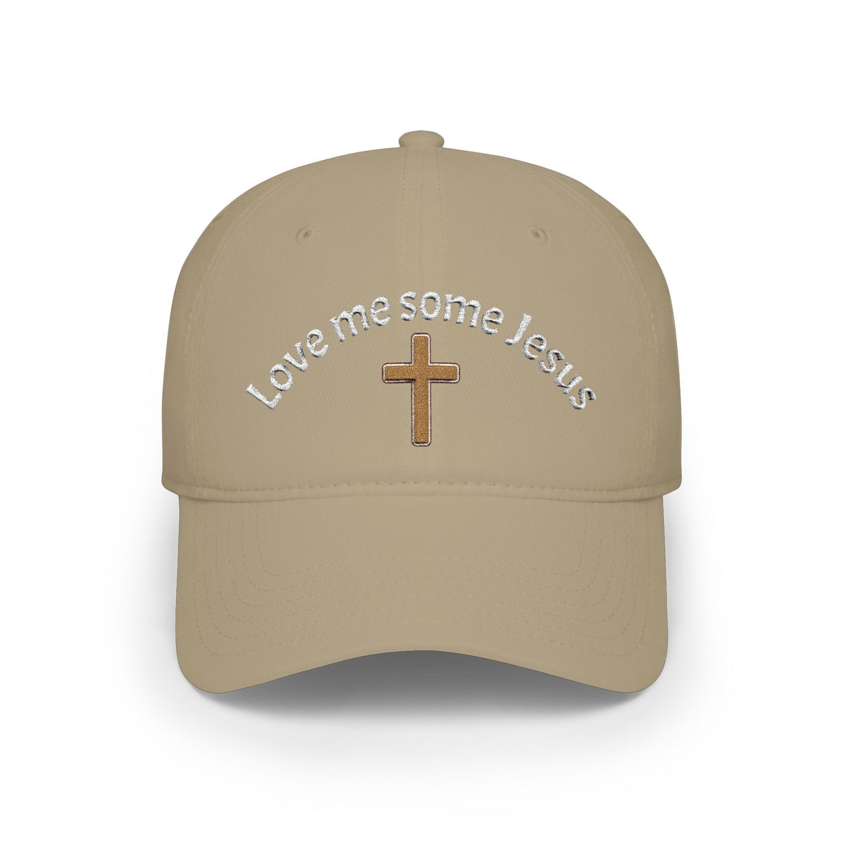 Christian Embroidered Baseball Cap — "Love me some Jesus" Cross Hat