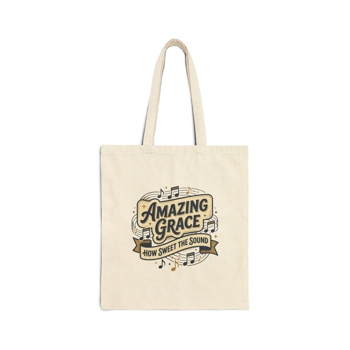 Amazing Grace Canvas Tote — “How Sweet the Sound” Music-Themed Eco Shopping Bag