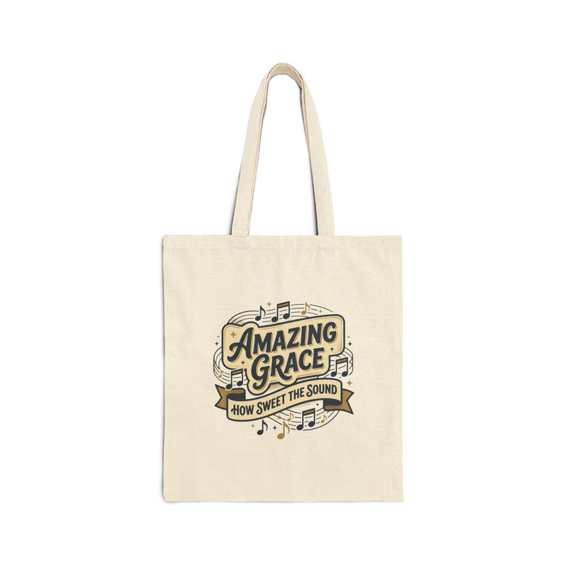Amazing Grace Canvas Tote — “How Sweet the Sound” Music-Themed Eco Shopping Bag