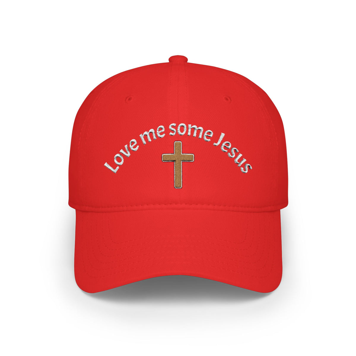 Christian Embroidered Baseball Cap — "Love me some Jesus" Cross Hat
