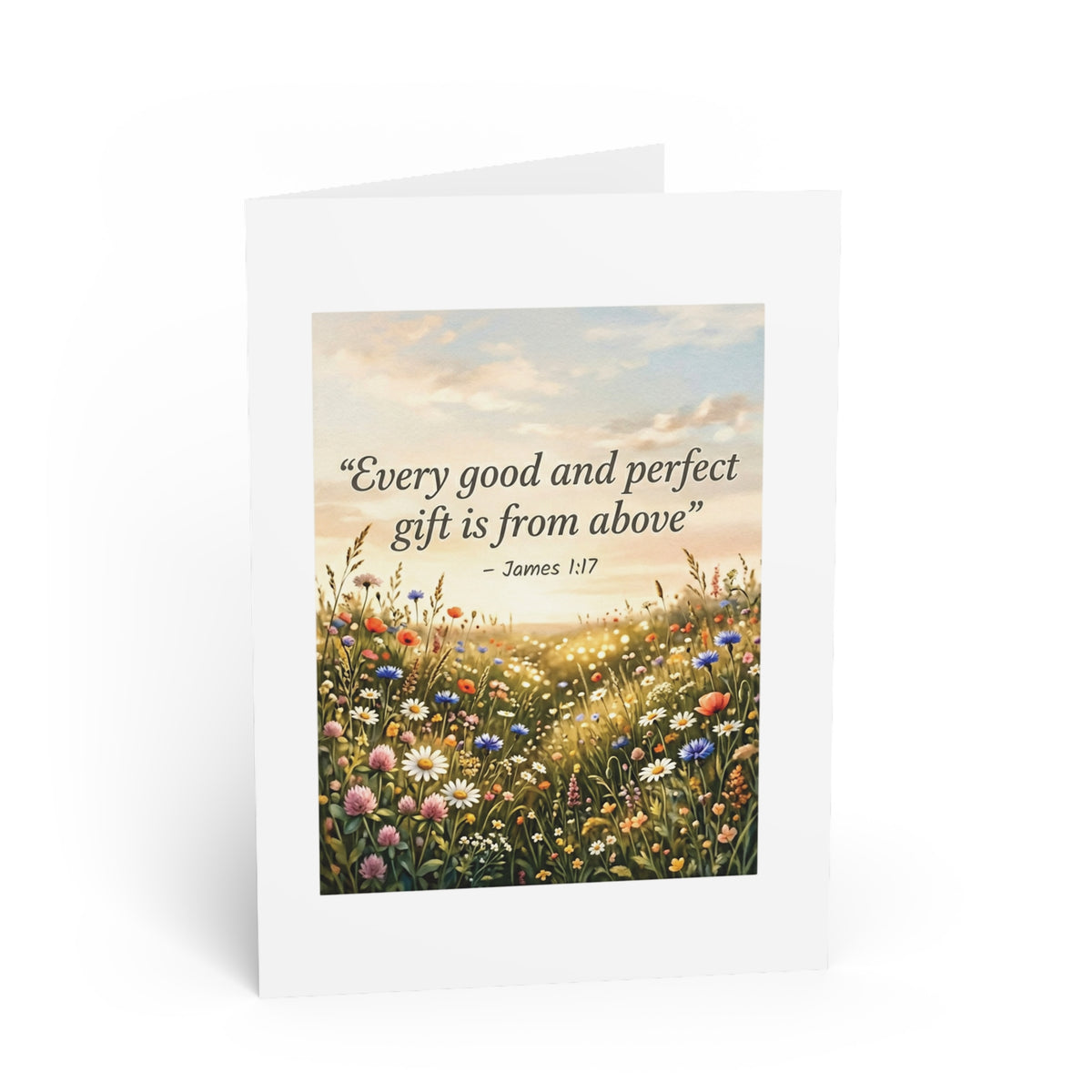 Religious Greeting Card — "Every good and perfect gift is from above" (James 1:17)