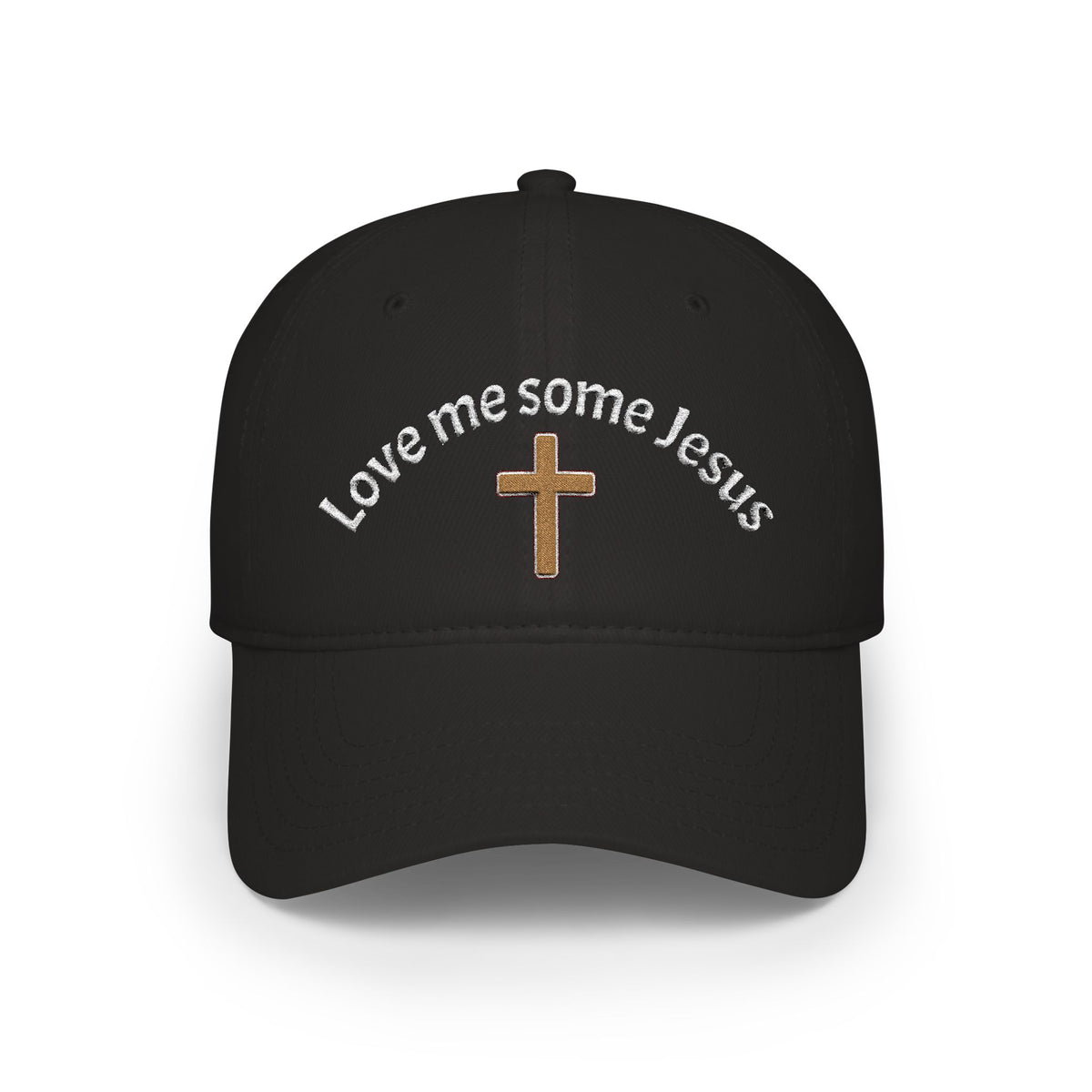 Christian Embroidered Baseball Cap — "Love me some Jesus" Cross Hat