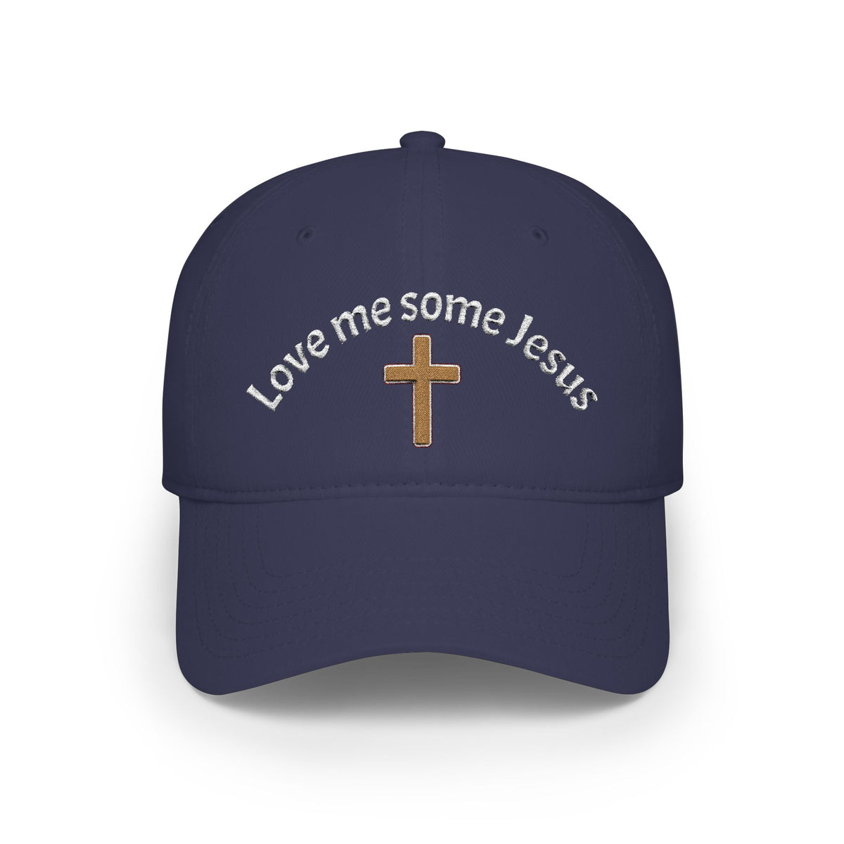Christian Embroidered Baseball Cap — "Love me some Jesus" Cross Hat