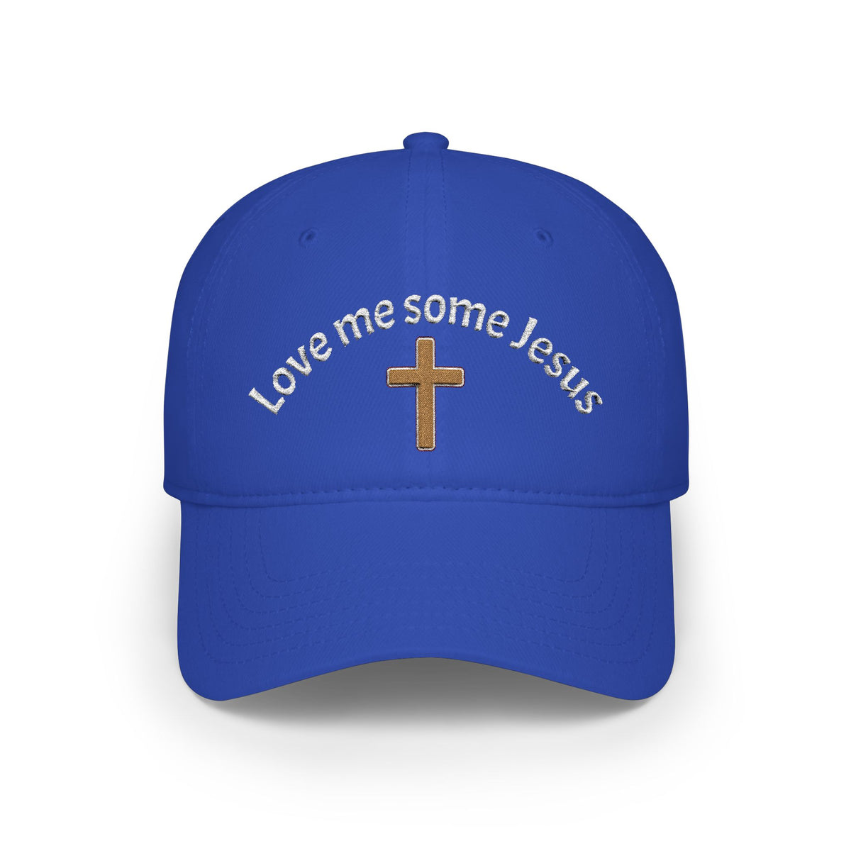 Christian Embroidered Baseball Cap — "Love me some Jesus" Cross Hat