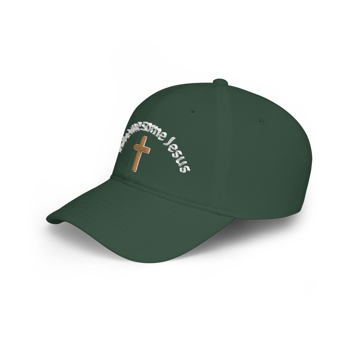 Christian Embroidered Baseball Cap — "Love me some Jesus" Cross Hat