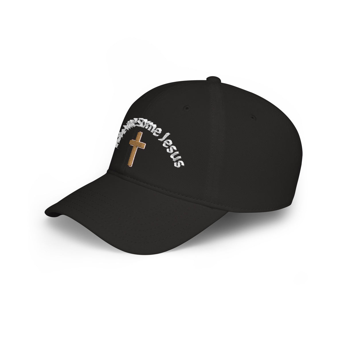 Christian Embroidered Baseball Cap — "Love me some Jesus" Cross Hat