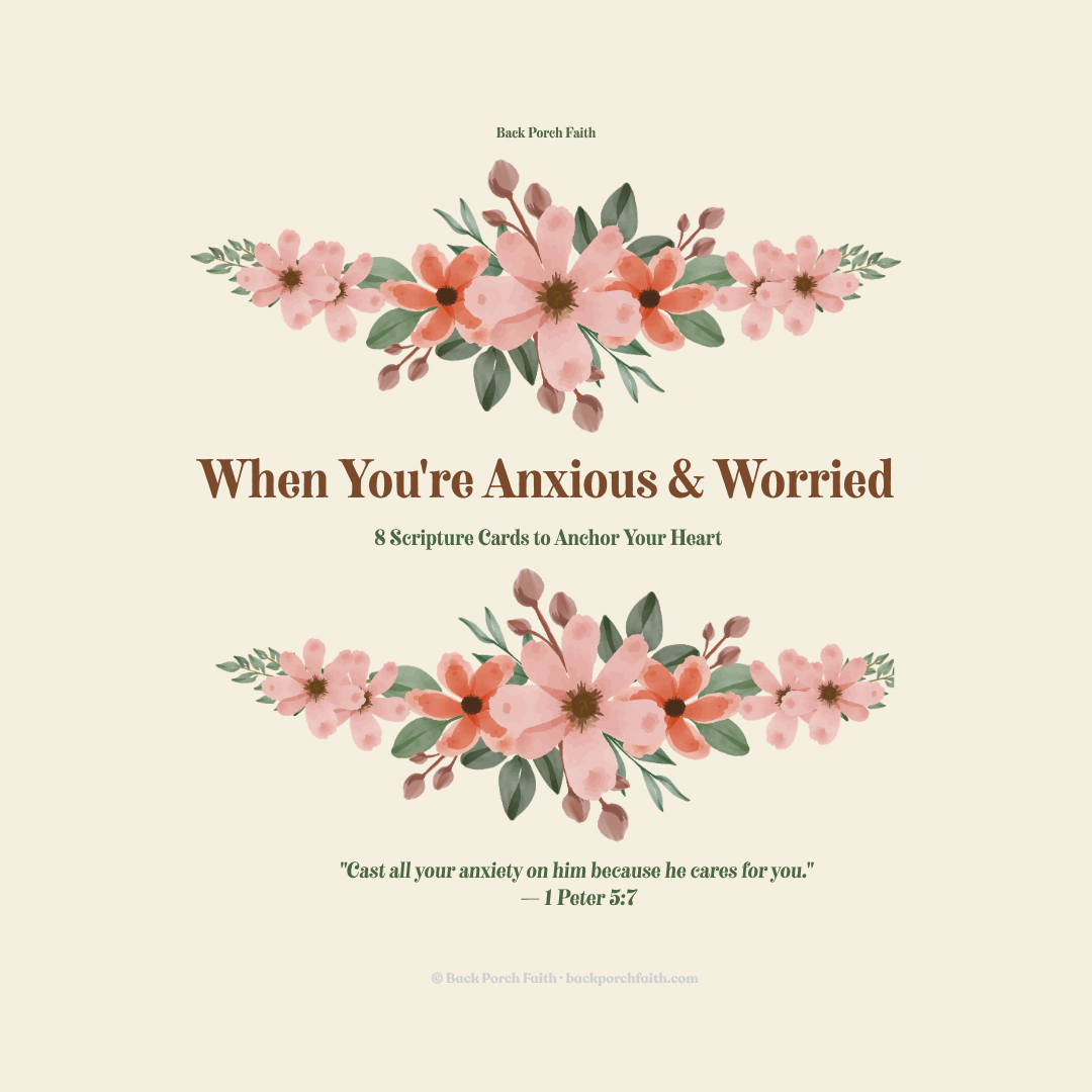Scripture Cards for Anxiety & Worry — 8-Card Digital Set